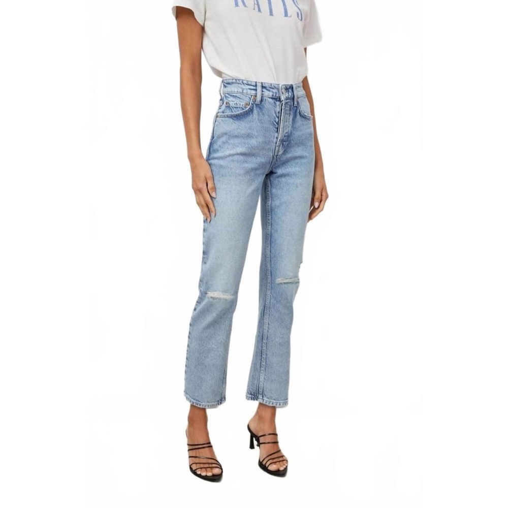 RAILS culver slim straight jeans in Snowbird Distressed Sz 24